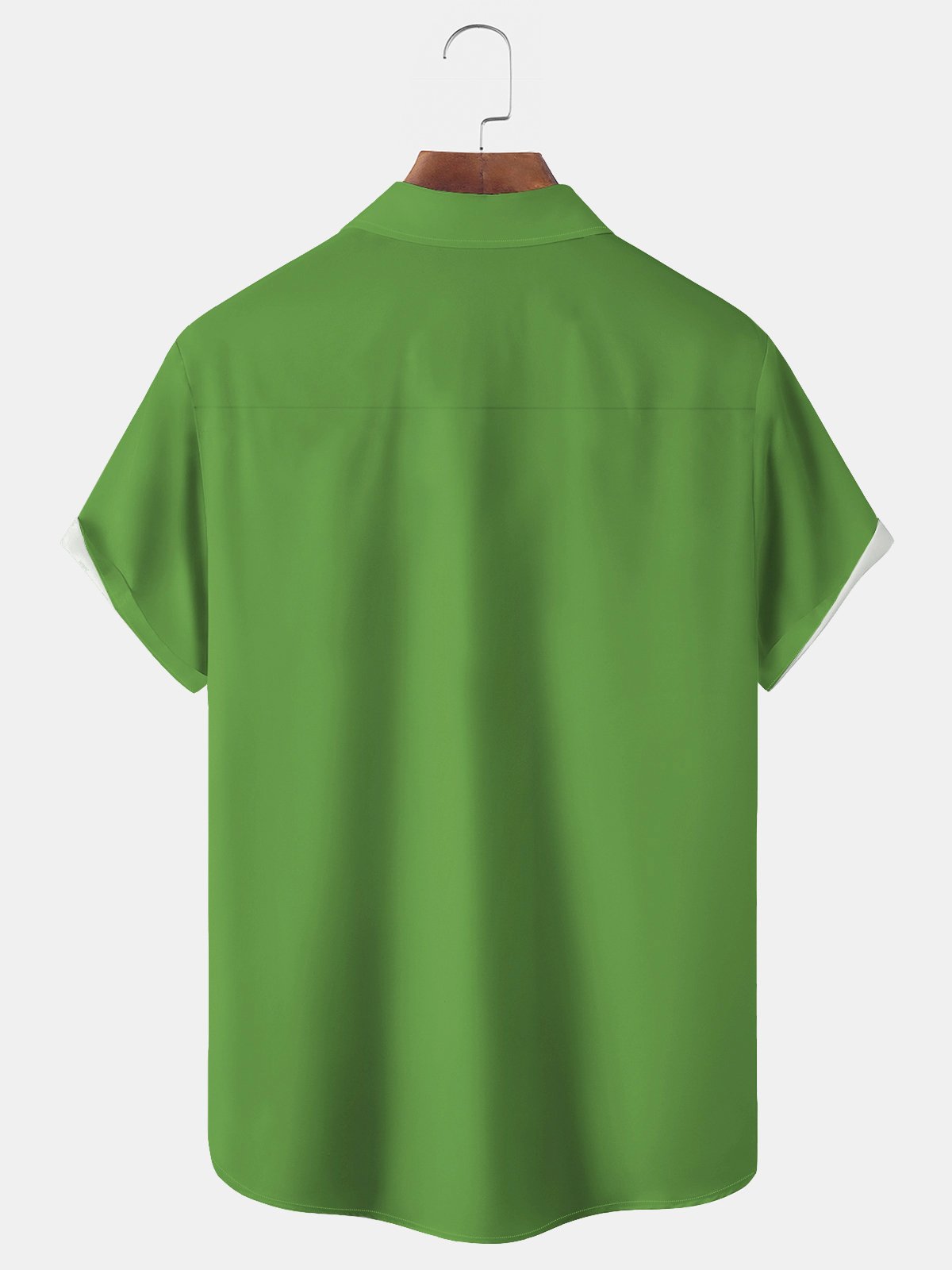 Royaura® Retro Bowling St. Patrick's Day Green Shamrock English Print Hawaiian Shirt Plus Size Holiday Shirt