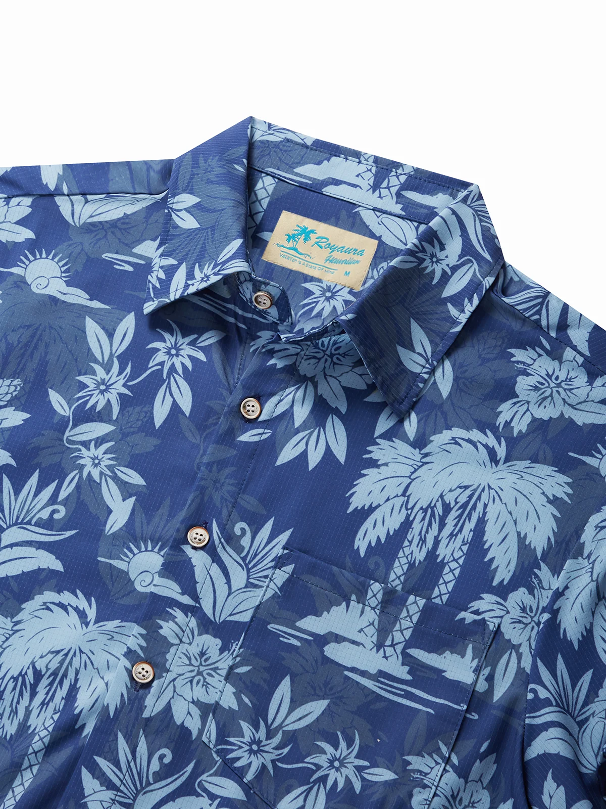 Royaura® Cool Ice Men's Hawaiian Shirts Island Coconut Tree Sweat ...