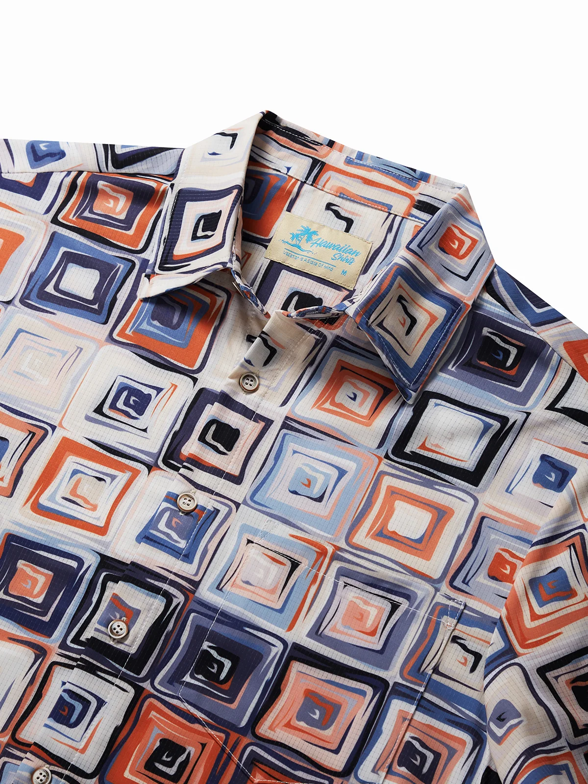 Royaura® Cool Ice Men's Hawaiian Shirts Medieval Geometry Sweat-wicking Breathable Wrinkle Free Pocket Shirts