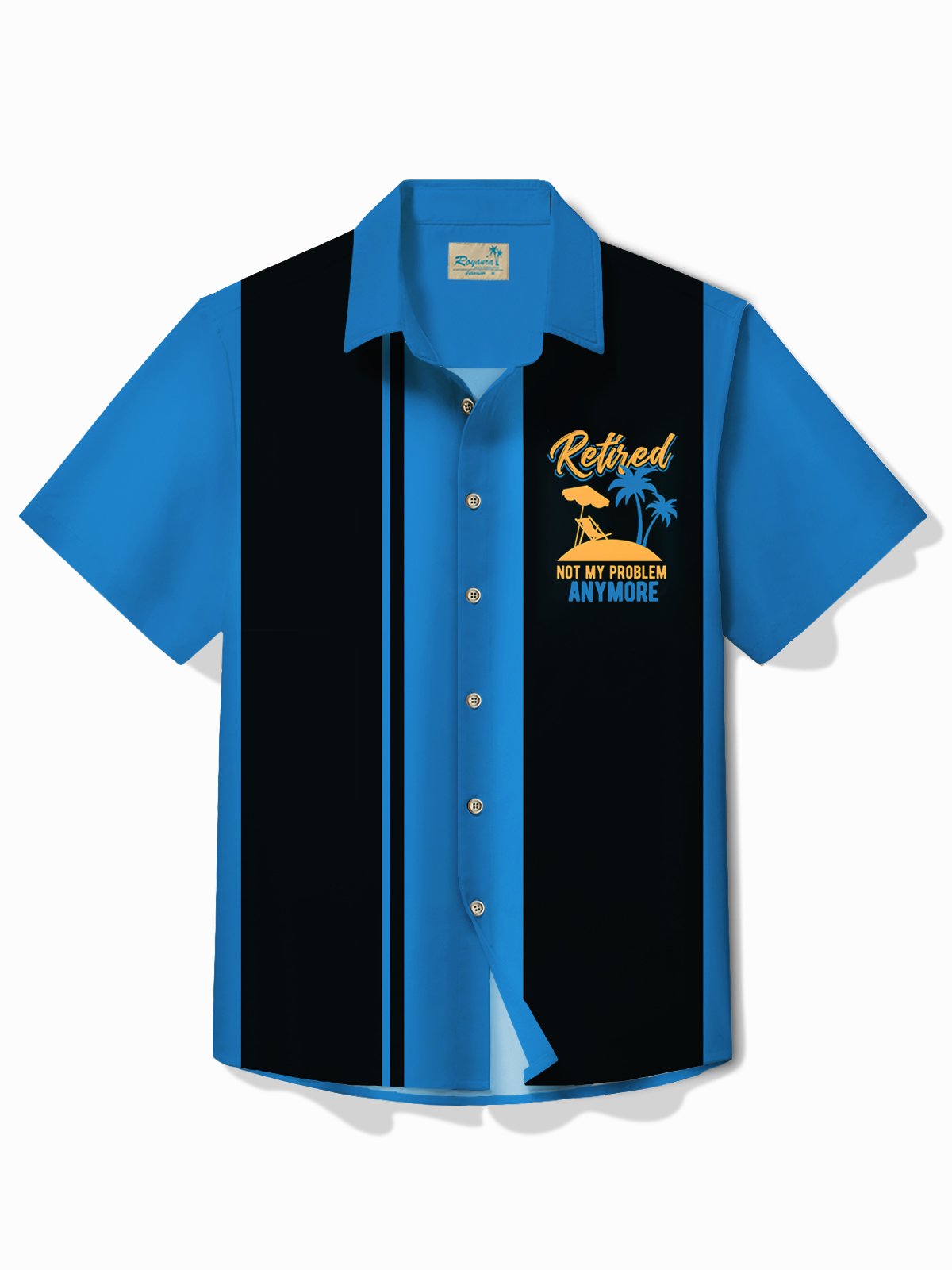 Royaura®   Men's Hawaiian Shirt Coconut Tree Print Pocket Camping Shirt