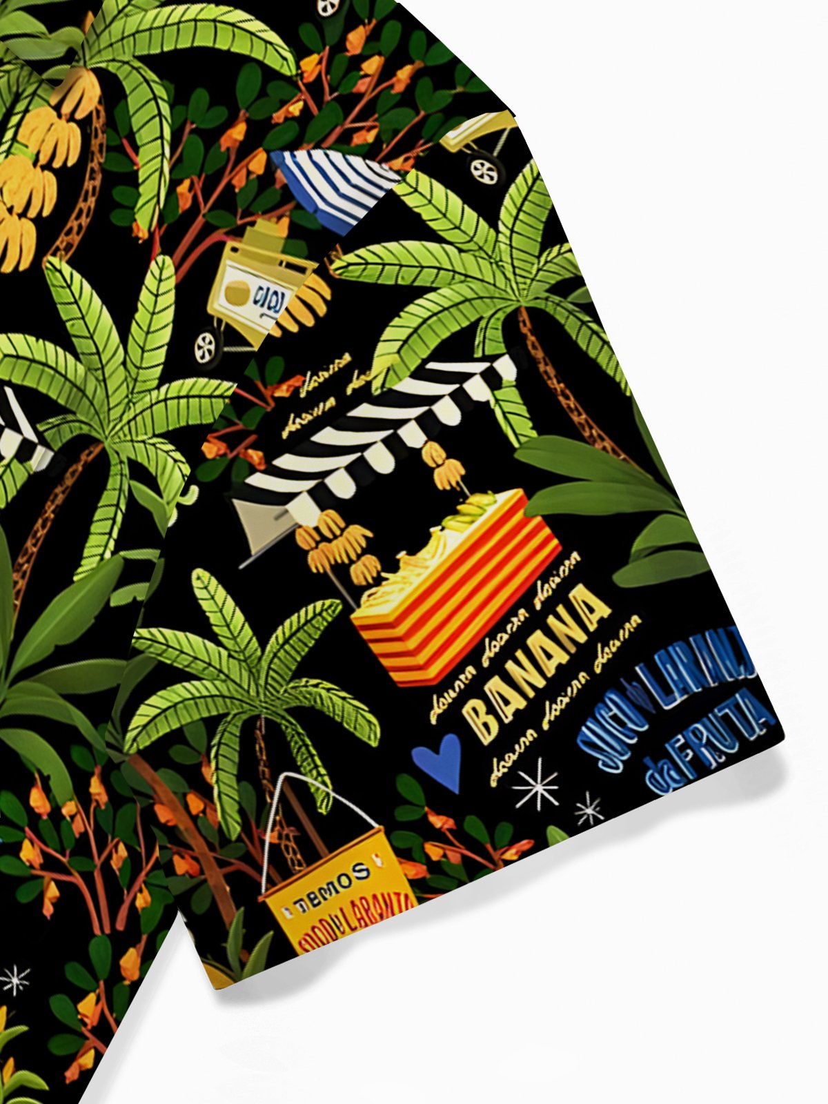 Royaura® Beach Resort Men's Hawaiian Shirt Palm Tree Cartoon Art Quick Dry Camp Shirt Big Tall