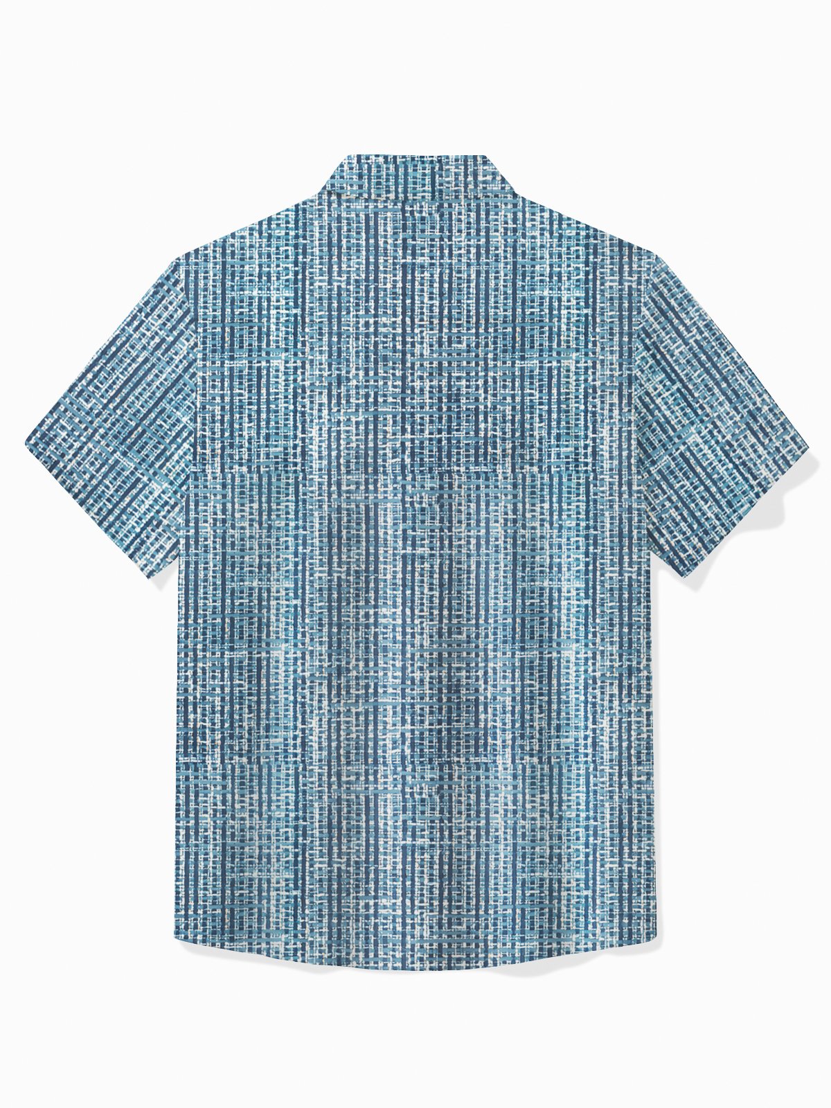 Royaura® Vintage Men's Hawaiian Shirt Abstract Textured Print Pocket Camping Shirt