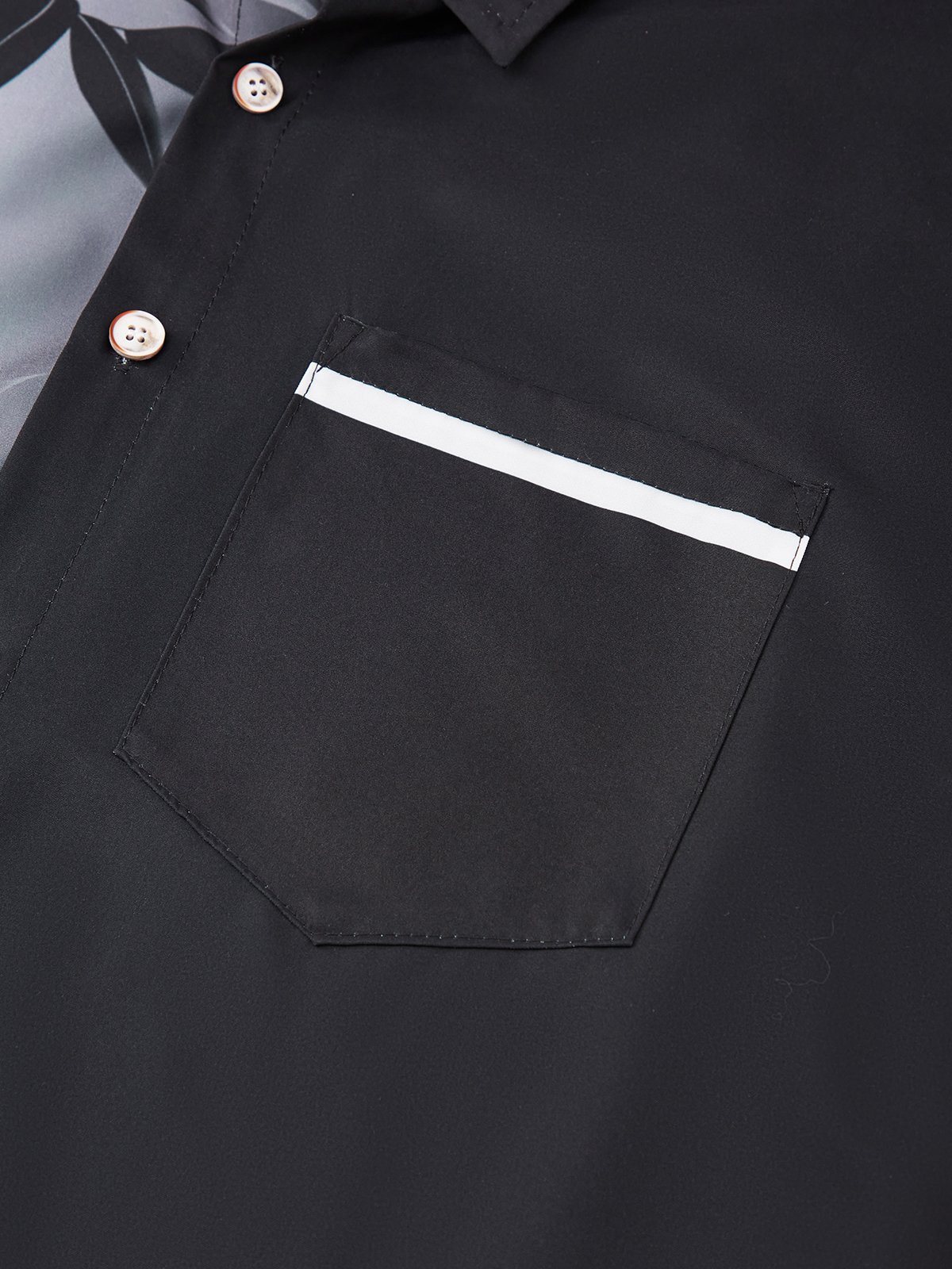 Royaura Hawaiian Bamboo Ombre Printed Men's Button Pocket Shirt