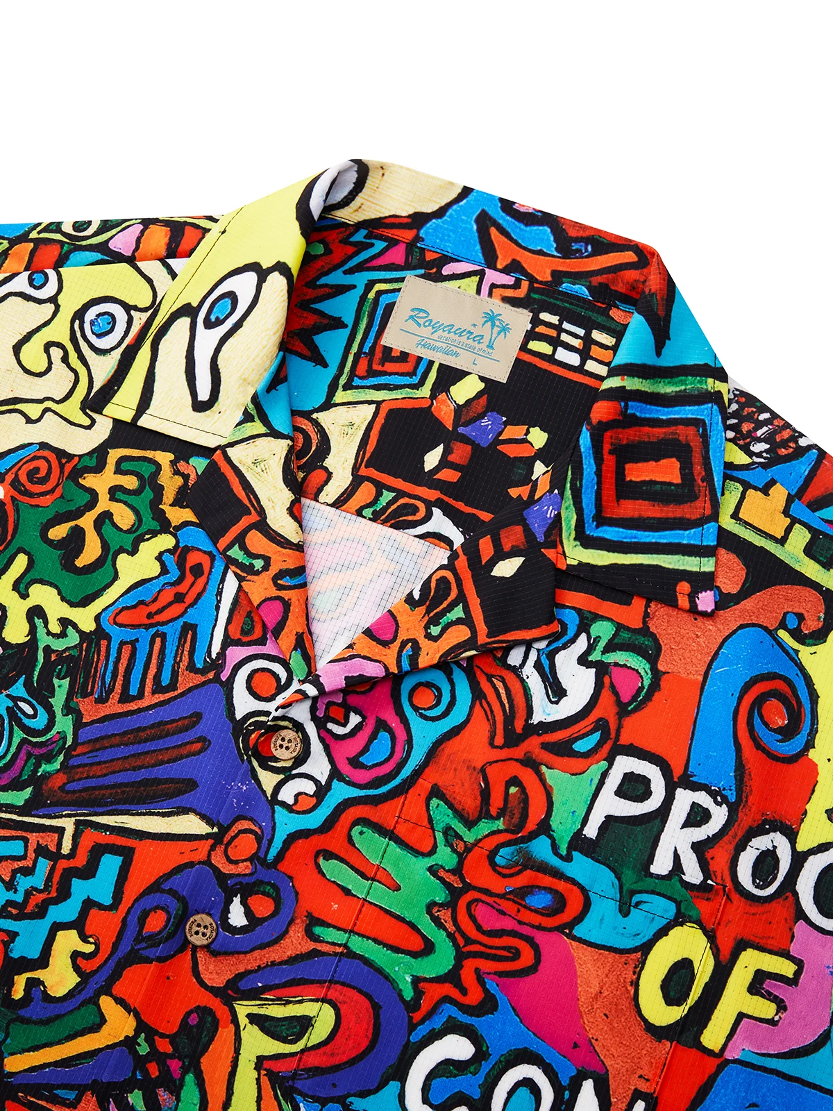 Royaura® x David Henry Lombardi Proof Of Concept Abstract Graffiti Art Hawaiian Shirt Oversize