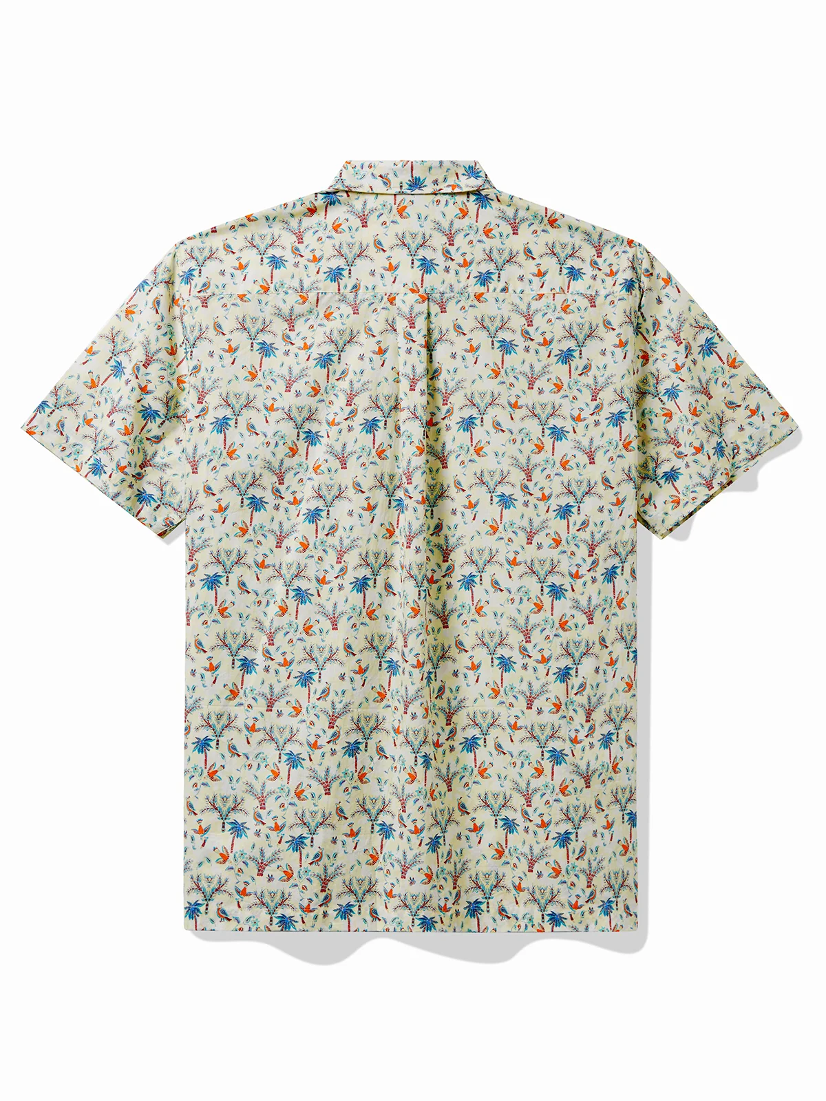 Royaura® Cotton Beach Vacation Men's Hawaiian Shirt Hala Tree Pocket Camp Button-Down Shirt Big Tall