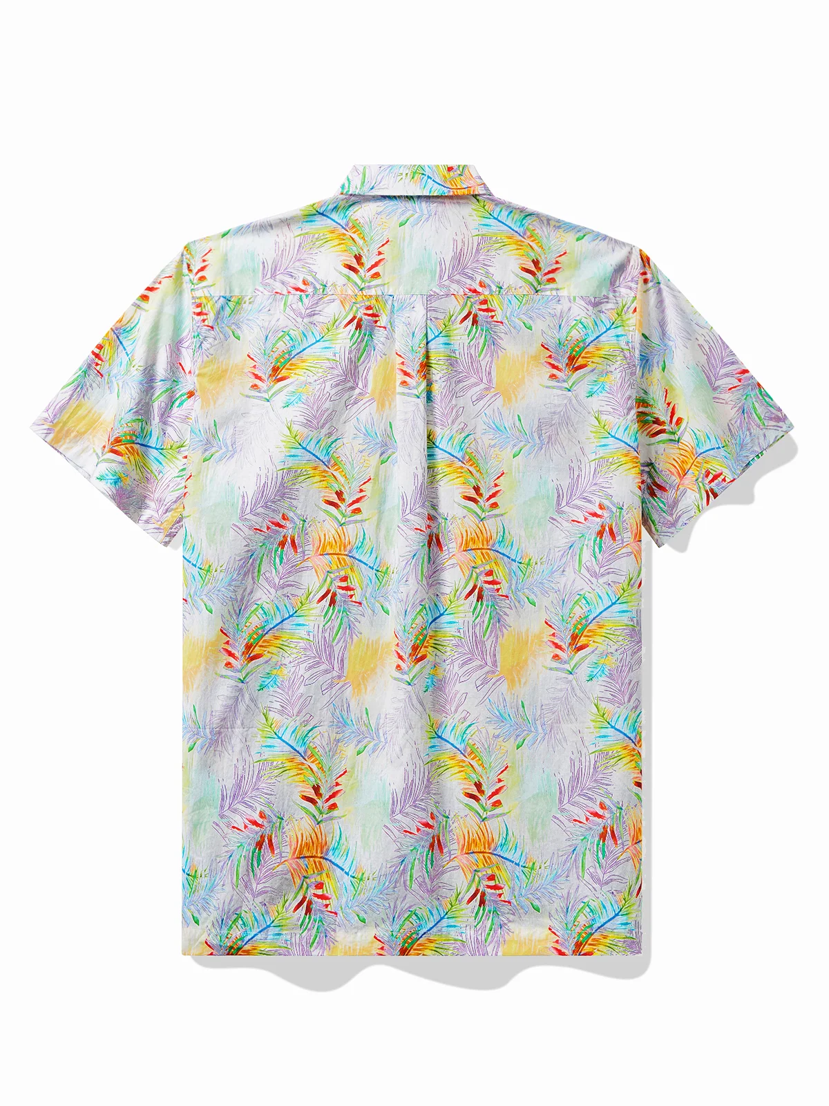 Royaura® Cotton Beach Vacation Floral Men's Hawaiian Shirt Pocket Camp Button-Down Shirt Big Tall