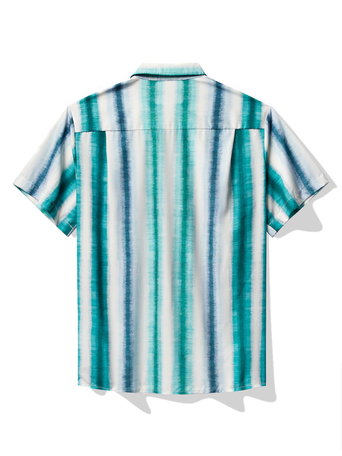 Royaura® Basic Stripe Gradient Printed Men's Button Pocket Shirt