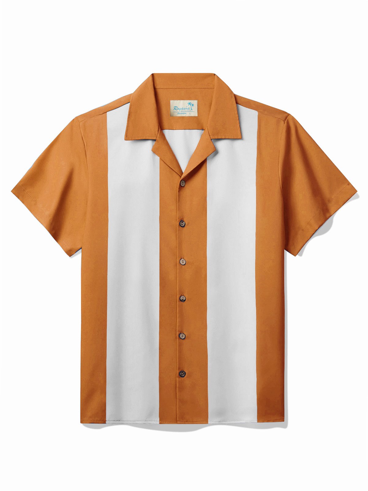 Men's Vintage 50s Cool Two Tone Bowling Classic Camp Collar Shirts ...