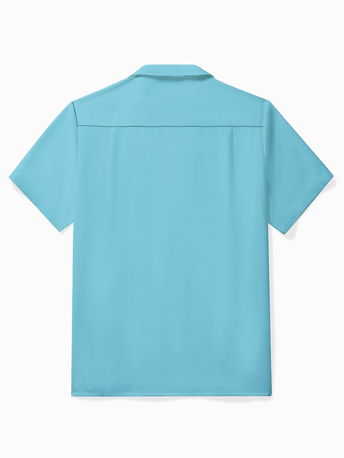 Royaura® Vintage Bowling Tiki Print Chest Pocket Shirt Plus Size Men's Shirt