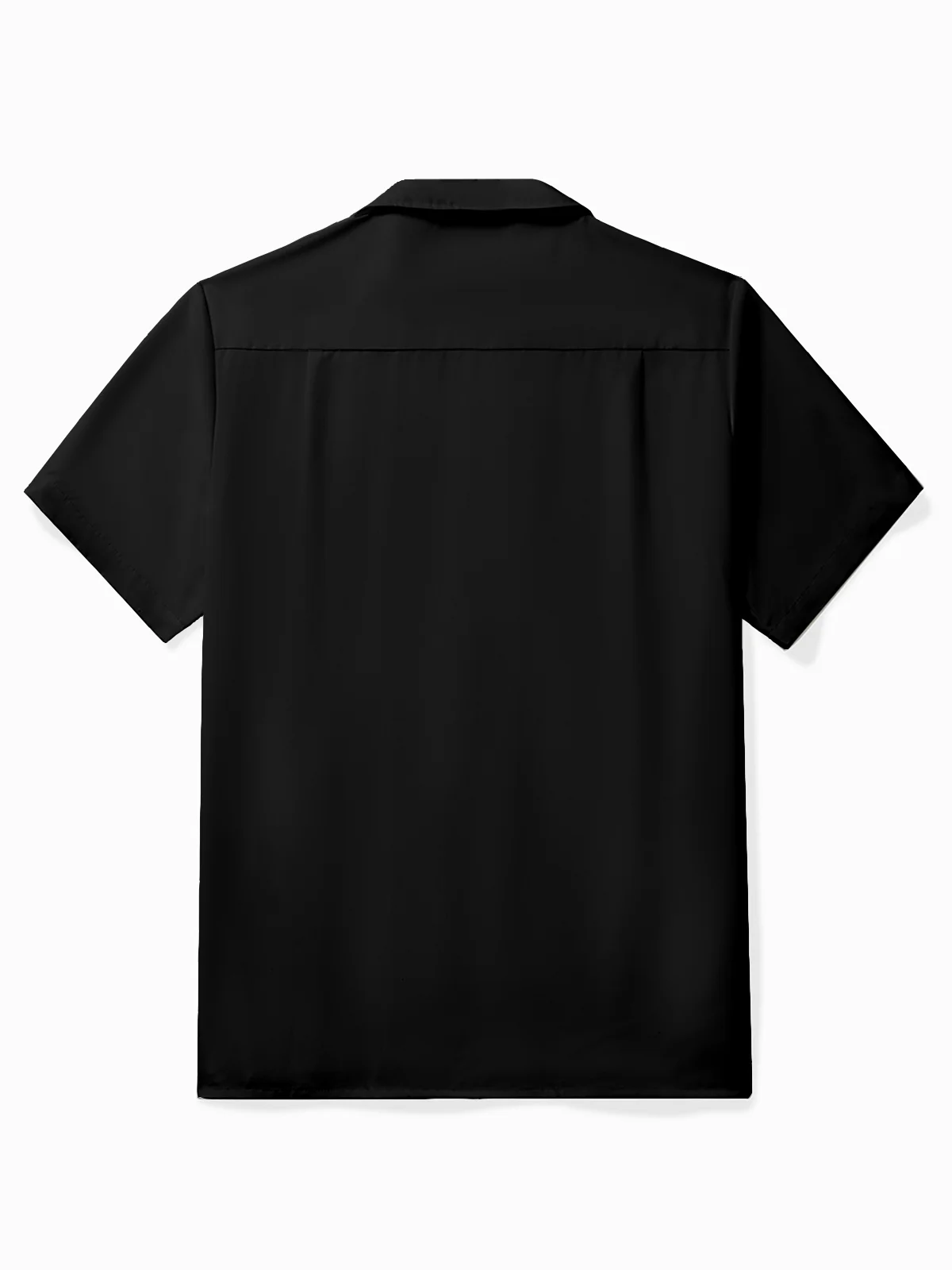 Royaura® Vintage Bowling Music Guitar Line Print Chest Pocket Shirt Plus Size Men's Shirt