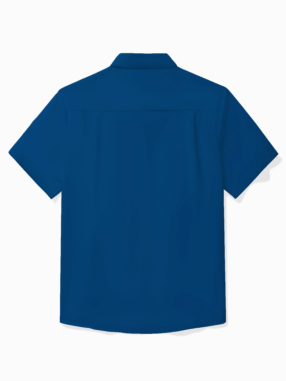 Royaura® Vintage Blue Hawaiian Animal and Floral Print Bowling Men's Button Pocket Shirt