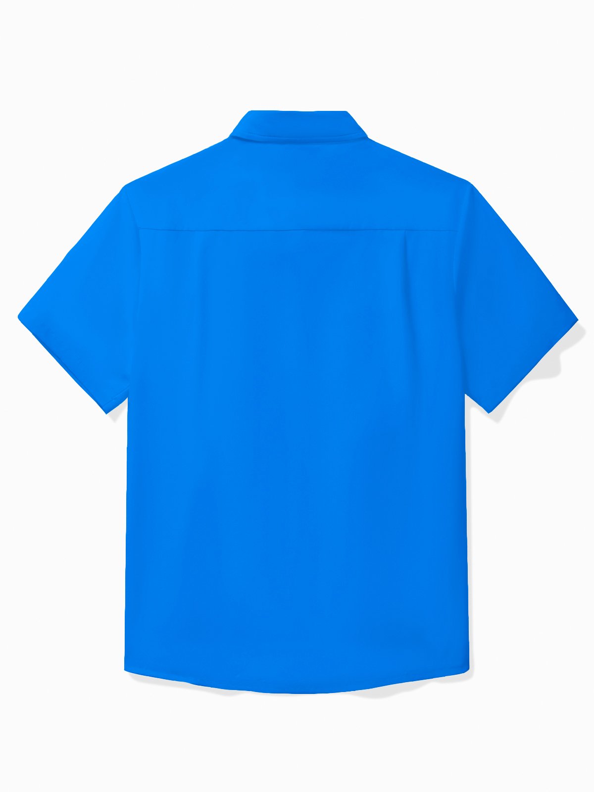 Royaura® Vintage Blue Hawaiian Beach Tiki Totem Print Bowling Men's Button Pocket Shirt