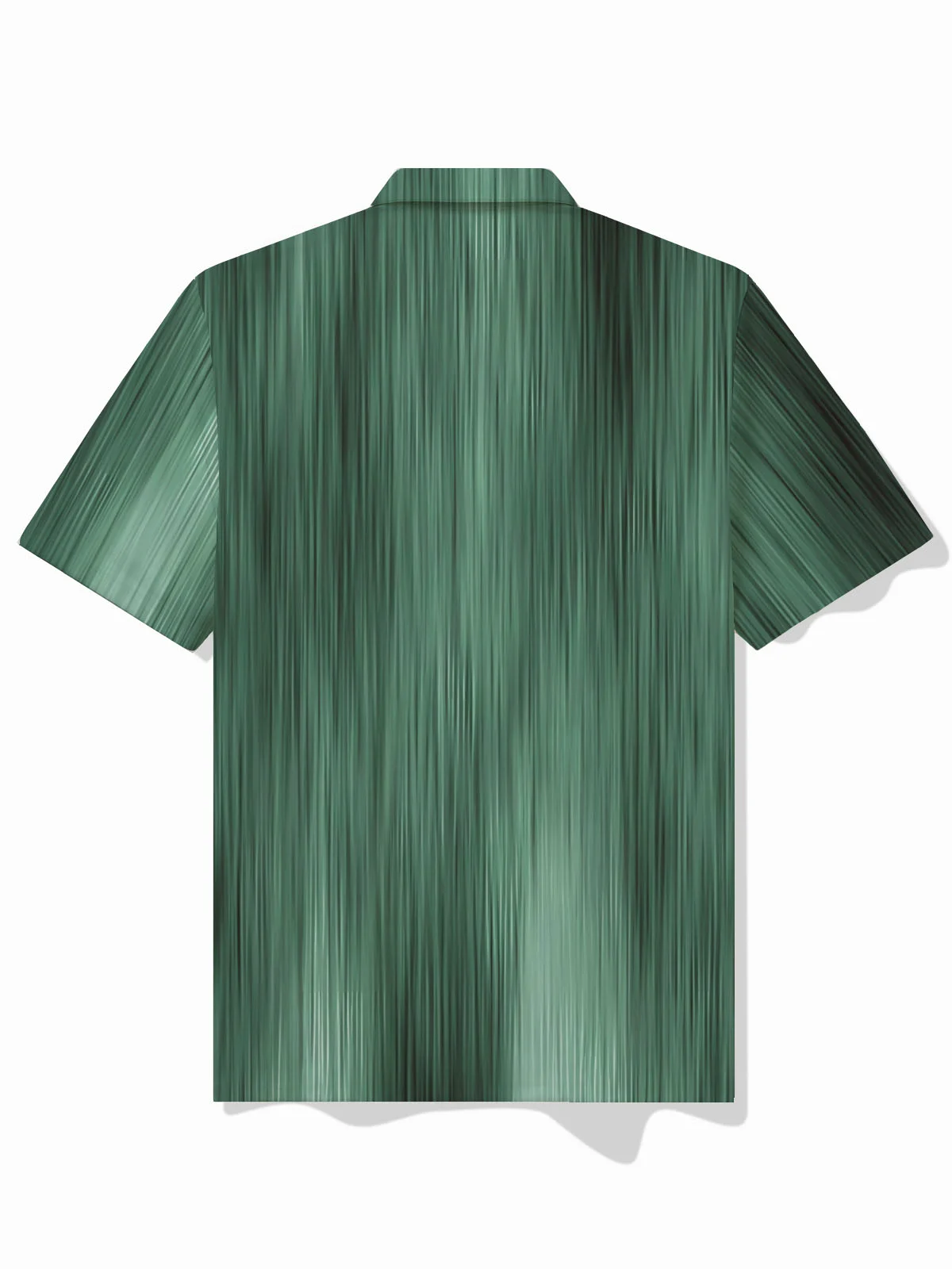 Royaura® Retro Gradient Kung Fu Chicken Print Men's Button Pocket Short Sleeve POLO Shirt