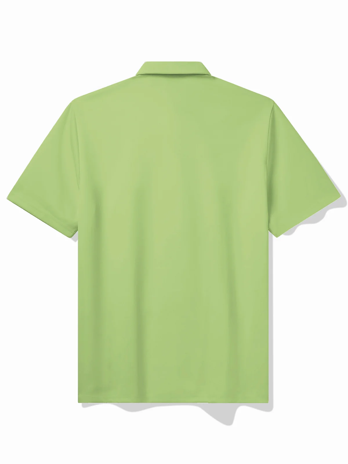 Royaura® Vintage Pinstripe flying eyeball Red Duck Panel BowLing Print Men's Lapel Button Short Sleeve POLO Shirt