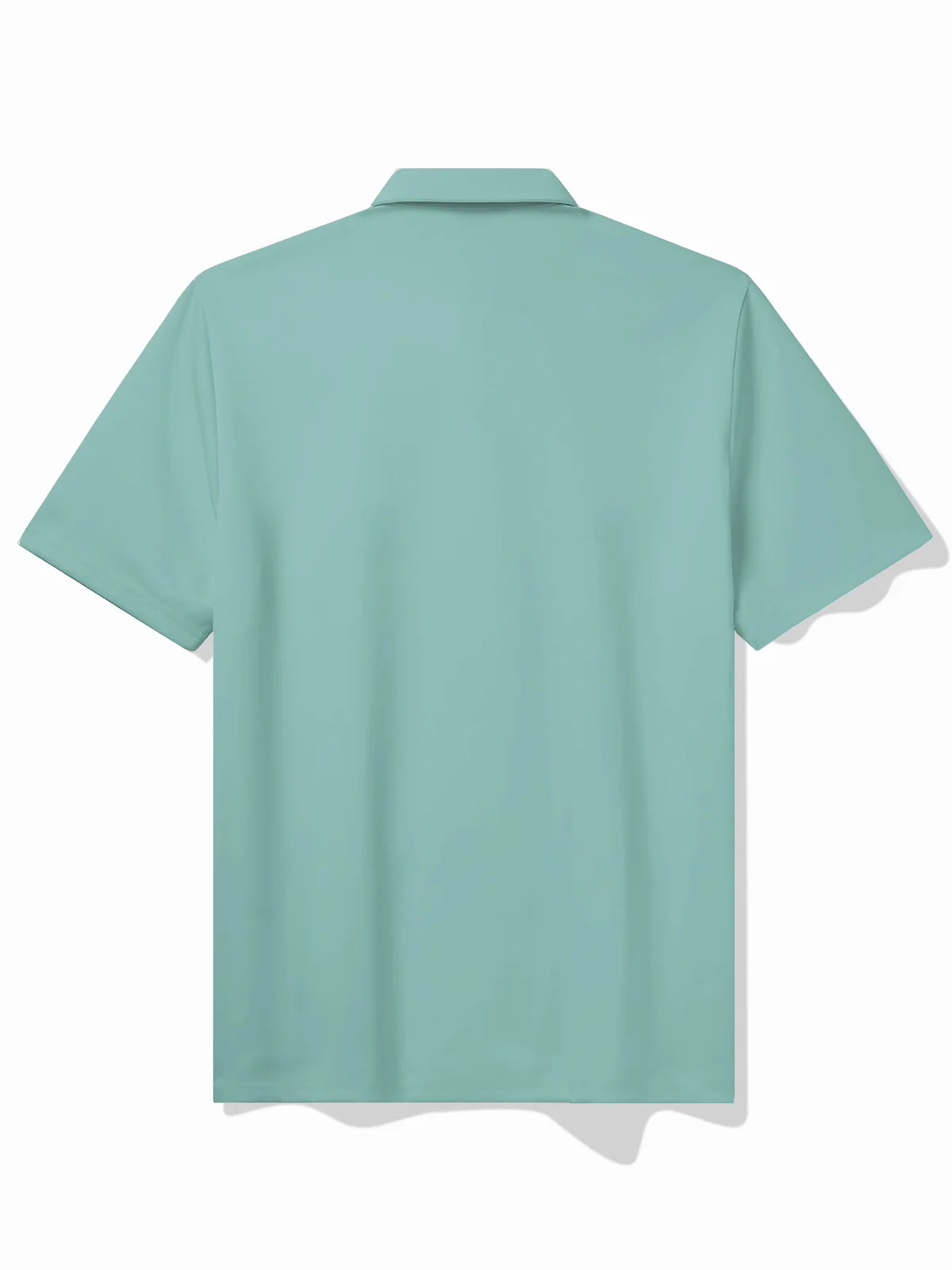 Royaura® Vintage Bowling Toucan Cocktail Print Men's Lapel Button Short Sleeve POLO Shirt