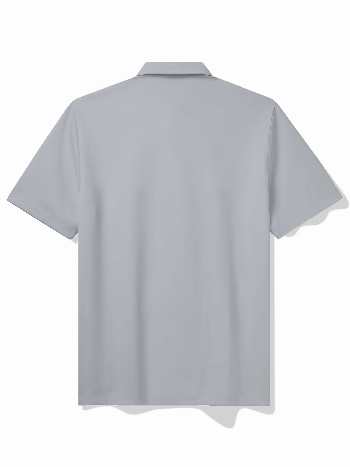 Royaura® Vintage Pinstripe Panel BowIing Men's Lapel Button Short Sleeve POLO Shirt