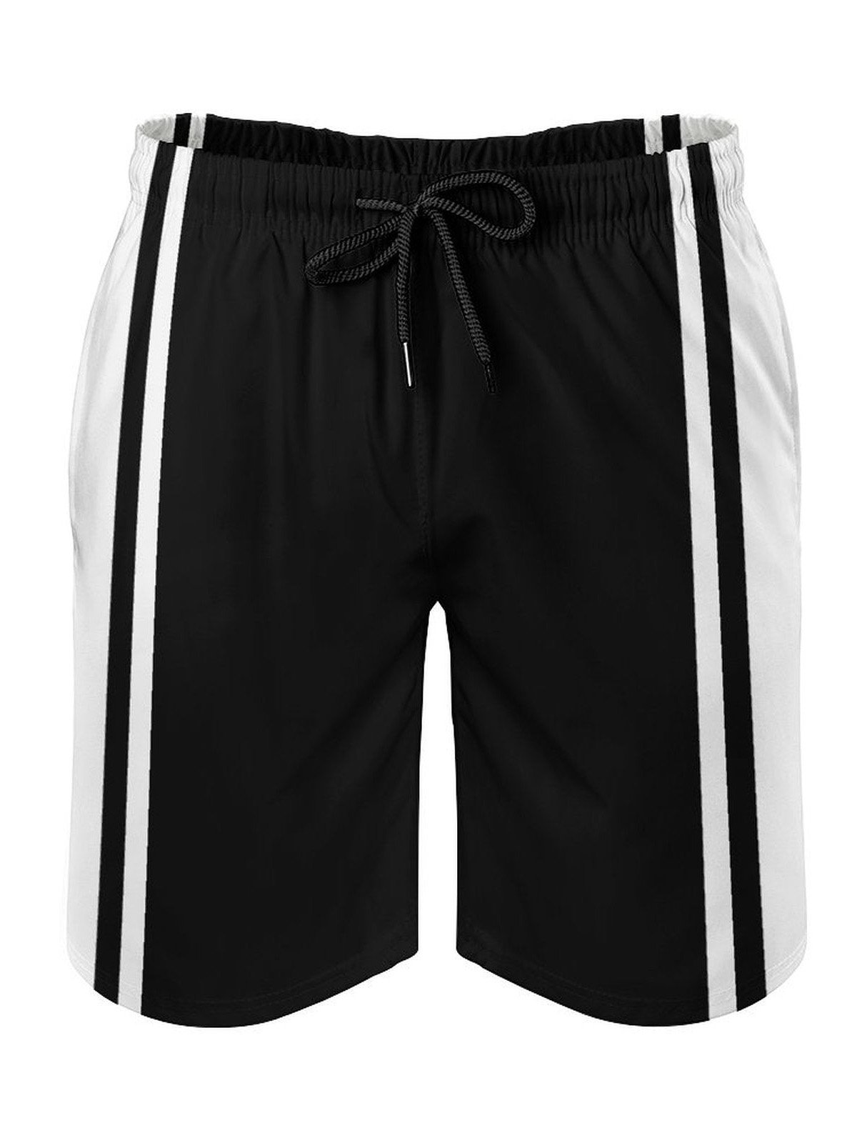 Royaura® Basic Striped Board Shorts Stretch Quick-Dry Casual Boat Pants Big Tall