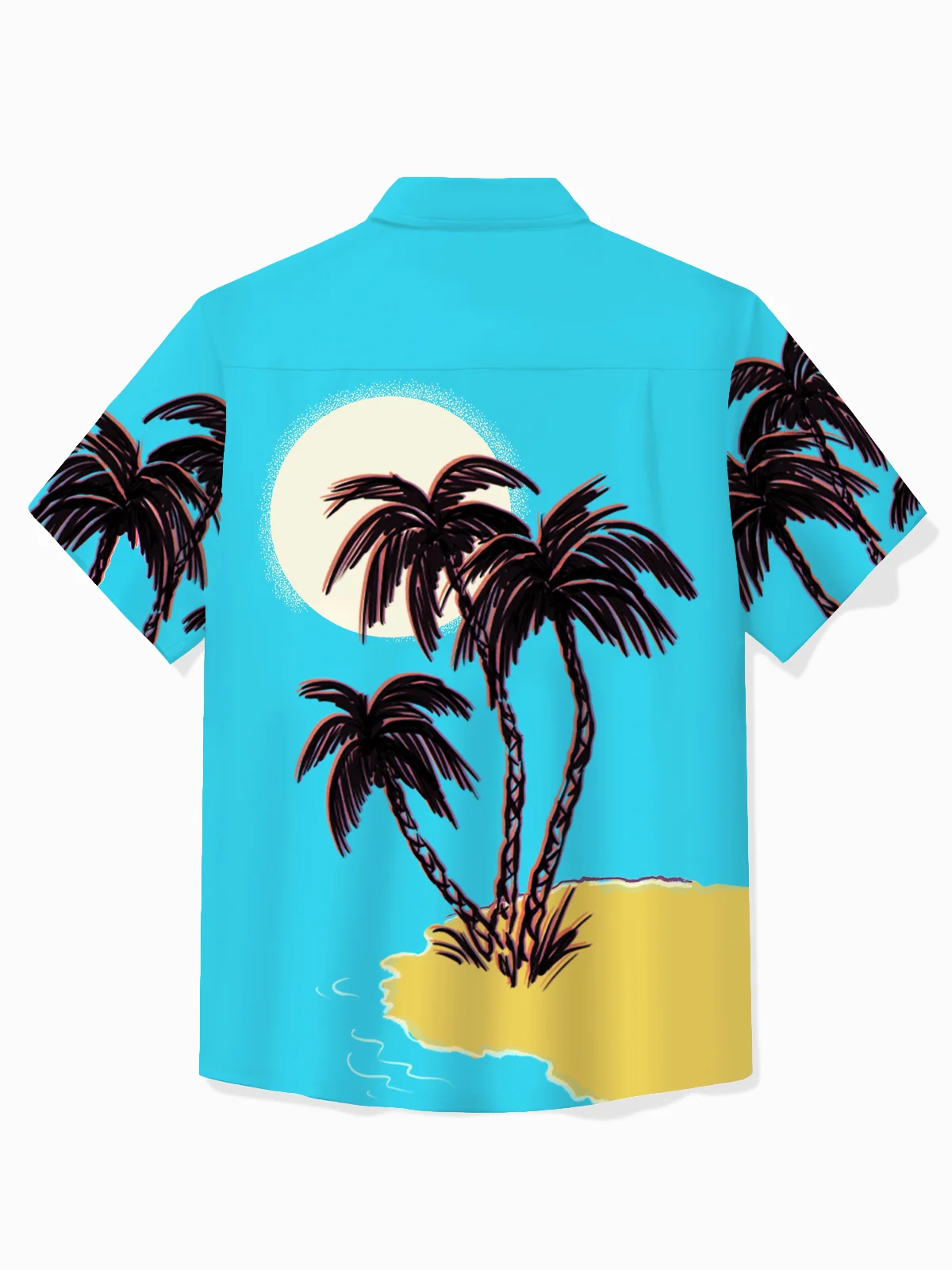 Royaura® x 50s Vintage Dame Beach Vacation Men's Hawaiian Shirt Coconut Tree Hula Girl Print Stretch Pocket Camping Shirt Big Tall