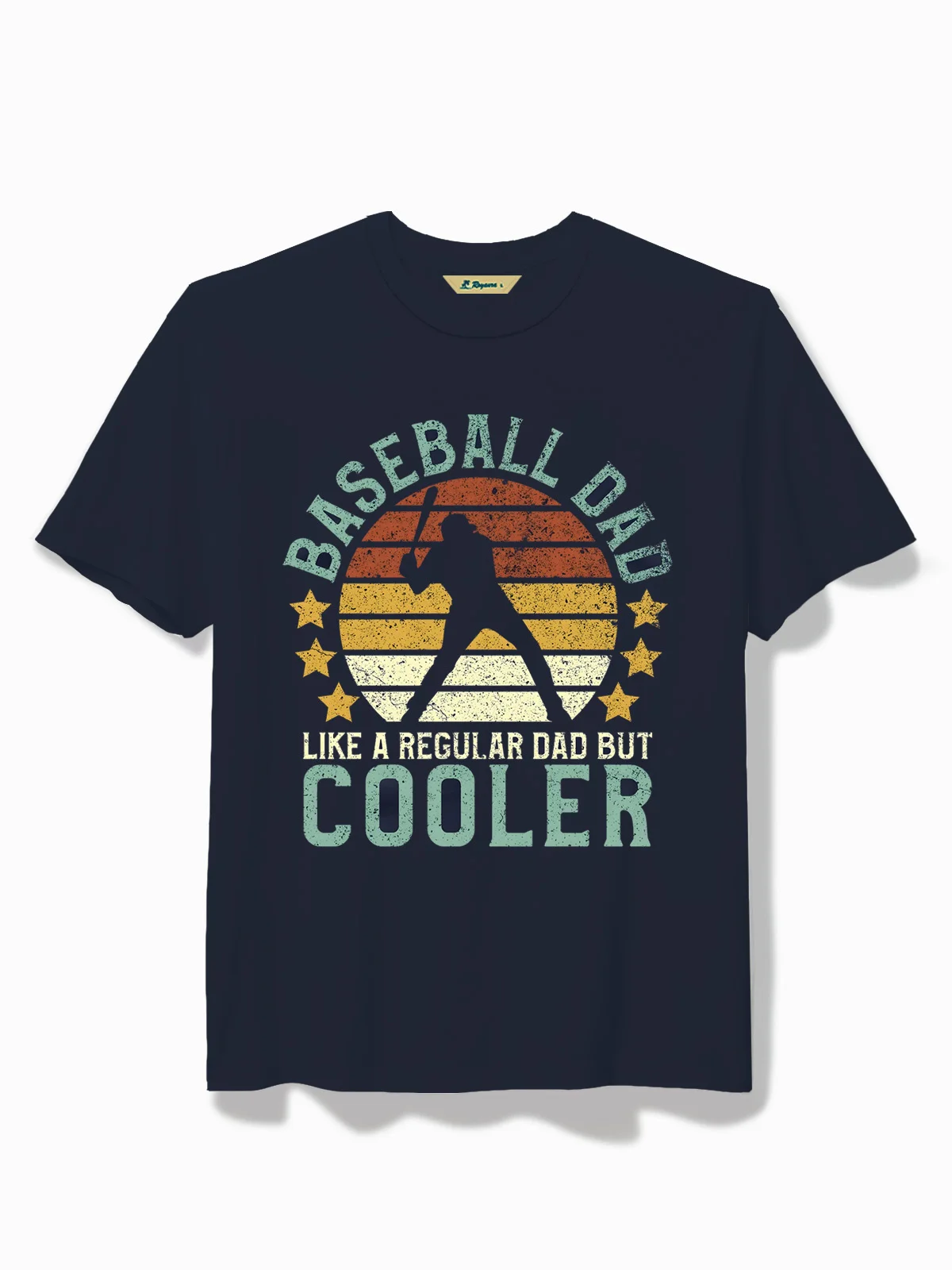 Royaura® 50's Vintage Cartoon Men's T-Shirt Baseball Dad Tops Big Tall