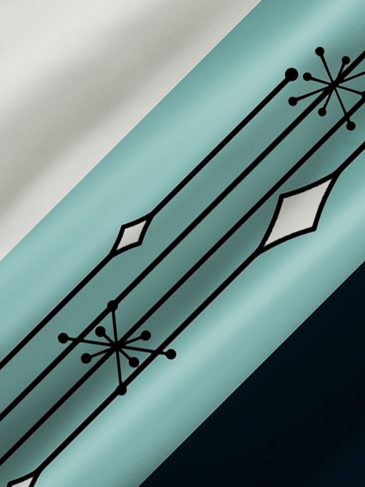 Royaura® 50's Mid Century Geometric Art Men's Vintage Bowling Shirt Stretch Pocket Camp Shirt Big Tall