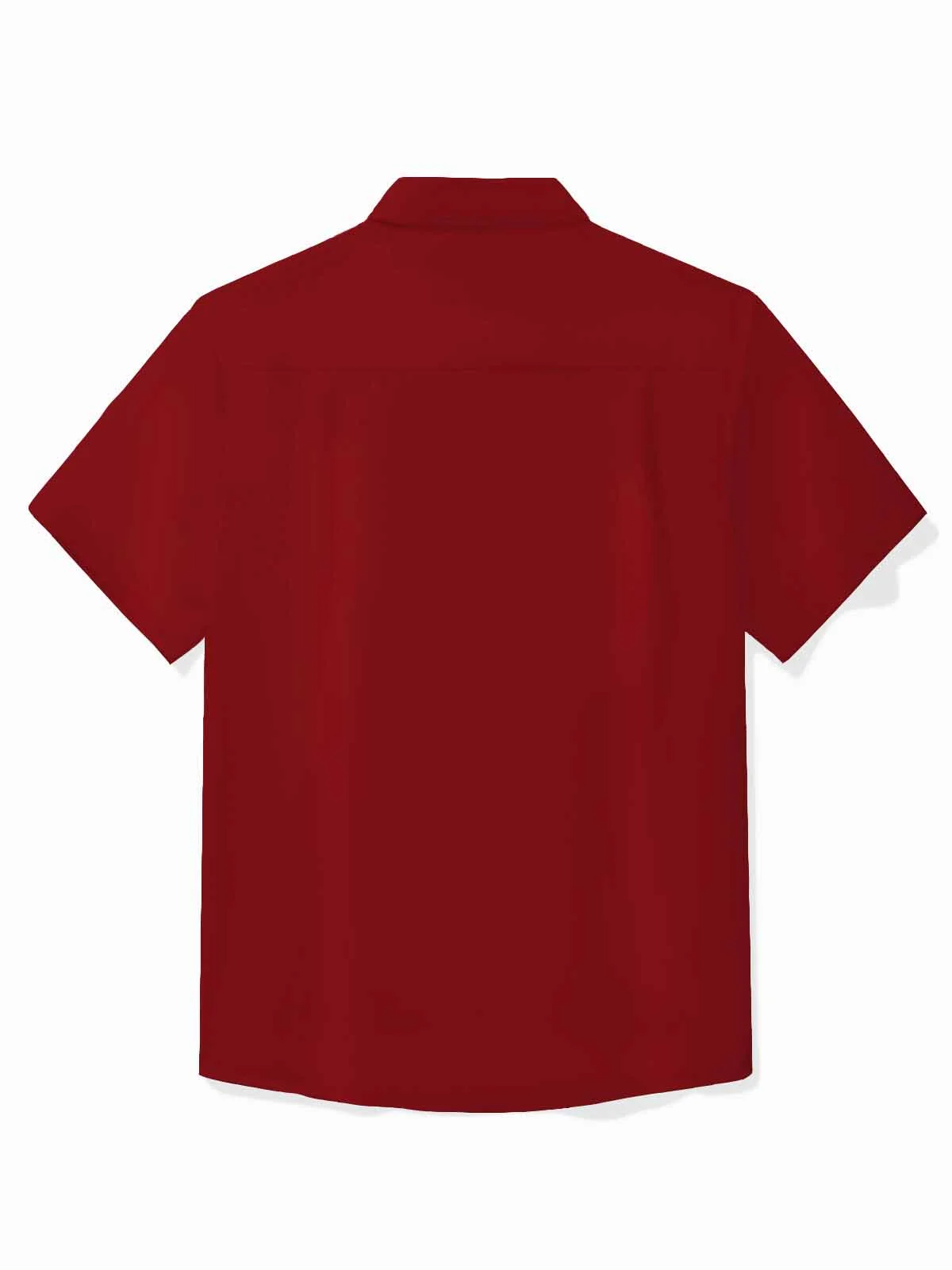 Royaura® 50's Retro Medieval Geometric Men's Bowling Shirt Artistic Stretch Pocket Camp Shirt Big Tall