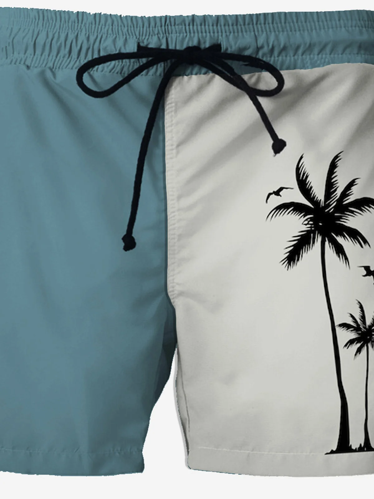 Royaura® 50's Retro Men's Hawaiian Shorts Coconut Tree Quick-Drying Stretch Surf Swim Trunks Big Tall