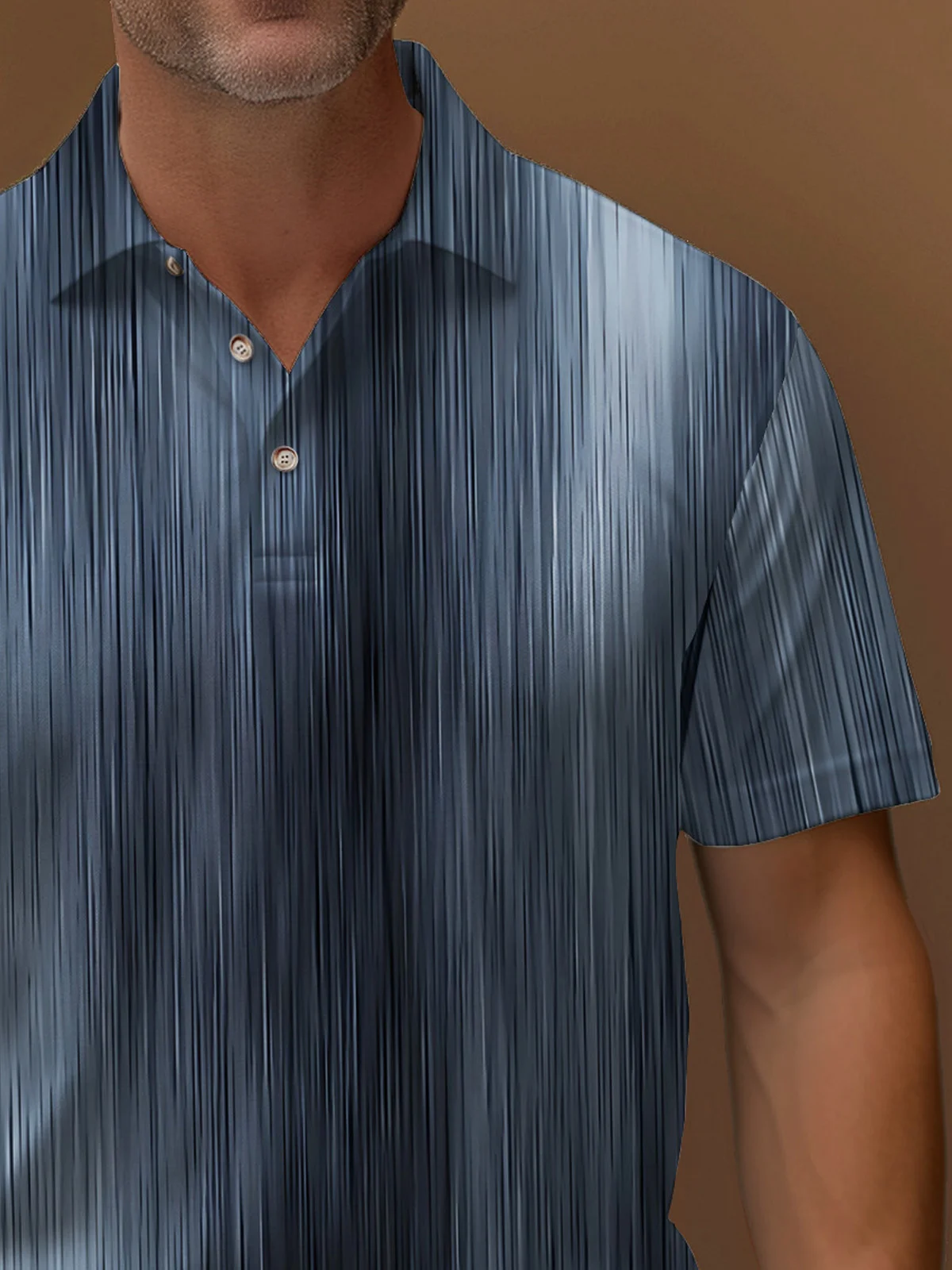 Royaura® Retro Textured Men's Polo Shirt Stretch Comfort Basic Short Sleeve Polo Shirt Big Tall