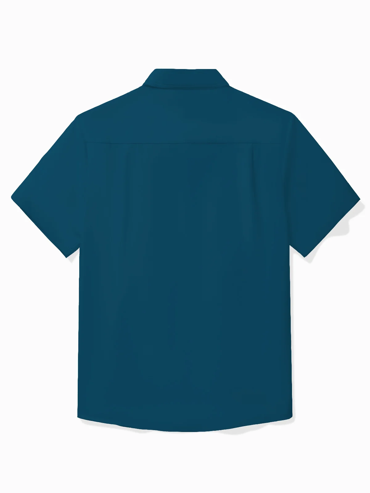Royaura® Vintage Bowling Pinstripe Tiki Mask Print Chest Pocket Shirt Plus Size Men's Shirt