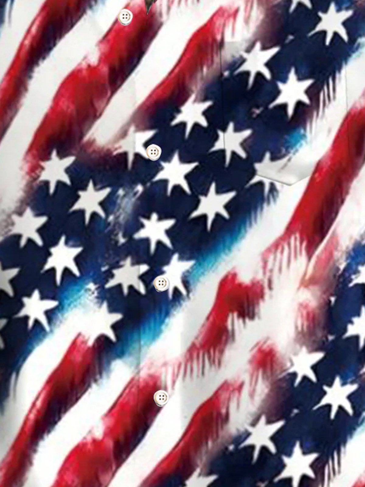 Royaura® Retro Flag Gradient 3D Print Men's Button Pocket Short Sleeve Shirt