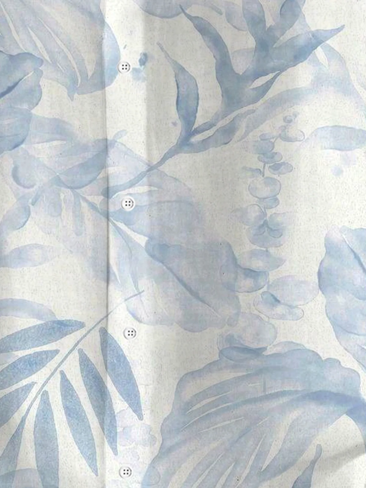 Royaura® Hawaiian Leaf Print Men's Button Pocket Short Sleeve Shirt Big & Tall