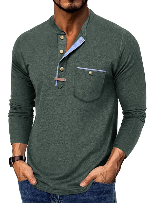 Royaura® Casual Basic Solid Color Long Sleeve T-Shirts Breathable Comfortable T-Shirts