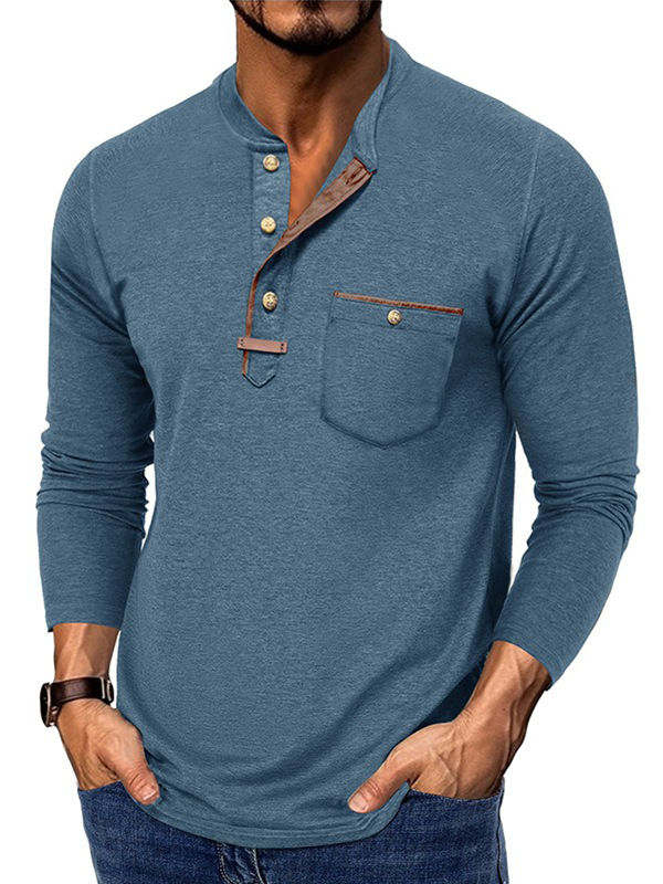 Royaura® Casual Basic Solid Color Long Sleeve T-Shirts Breathable Comfortable T-Shirts