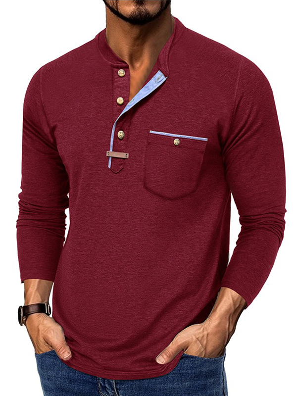 Royaura® Casual Basic Solid Color Long Sleeve T-Shirts Breathable Comfortable T-Shirts