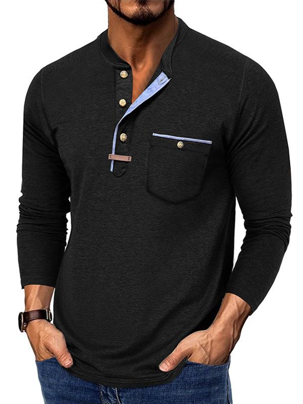 Royaura® Casual Basic Solid Color Long Sleeve T-Shirts Breathable Comfortable T-Shirts