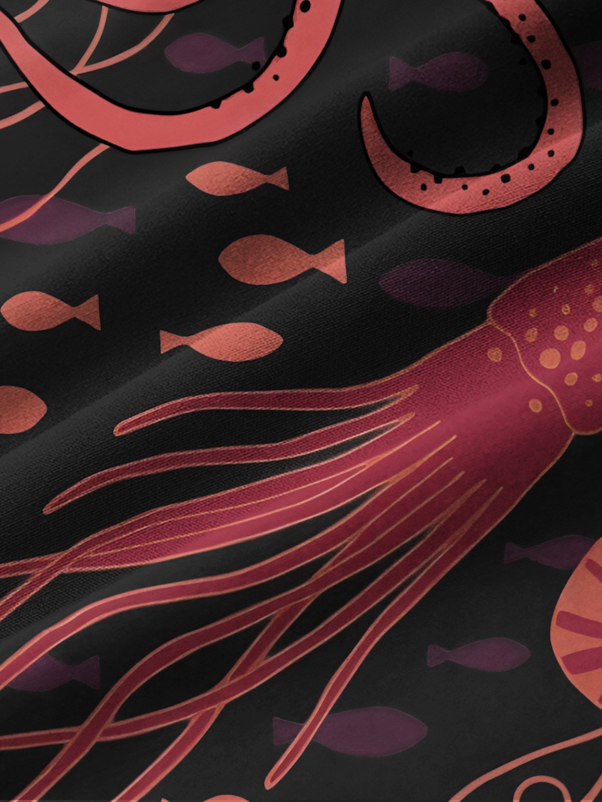 Royaura® Beach Vacation Men's Casual Stylish Hawaiian Shirt Summer Shirts Octopus Print Pocket Short Sleeve Sleeve Shirt Big Tall