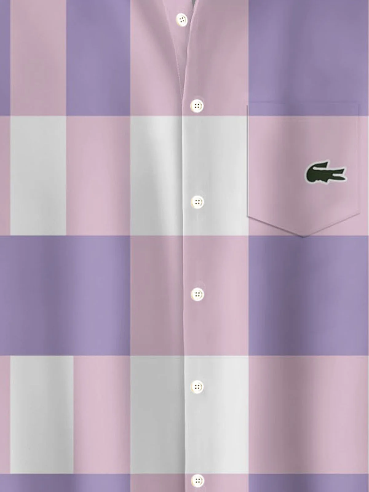 Royaura® Men's Retro Geometric Color Block Print Button Pocket Short Sleeve Shirt Big & Tall