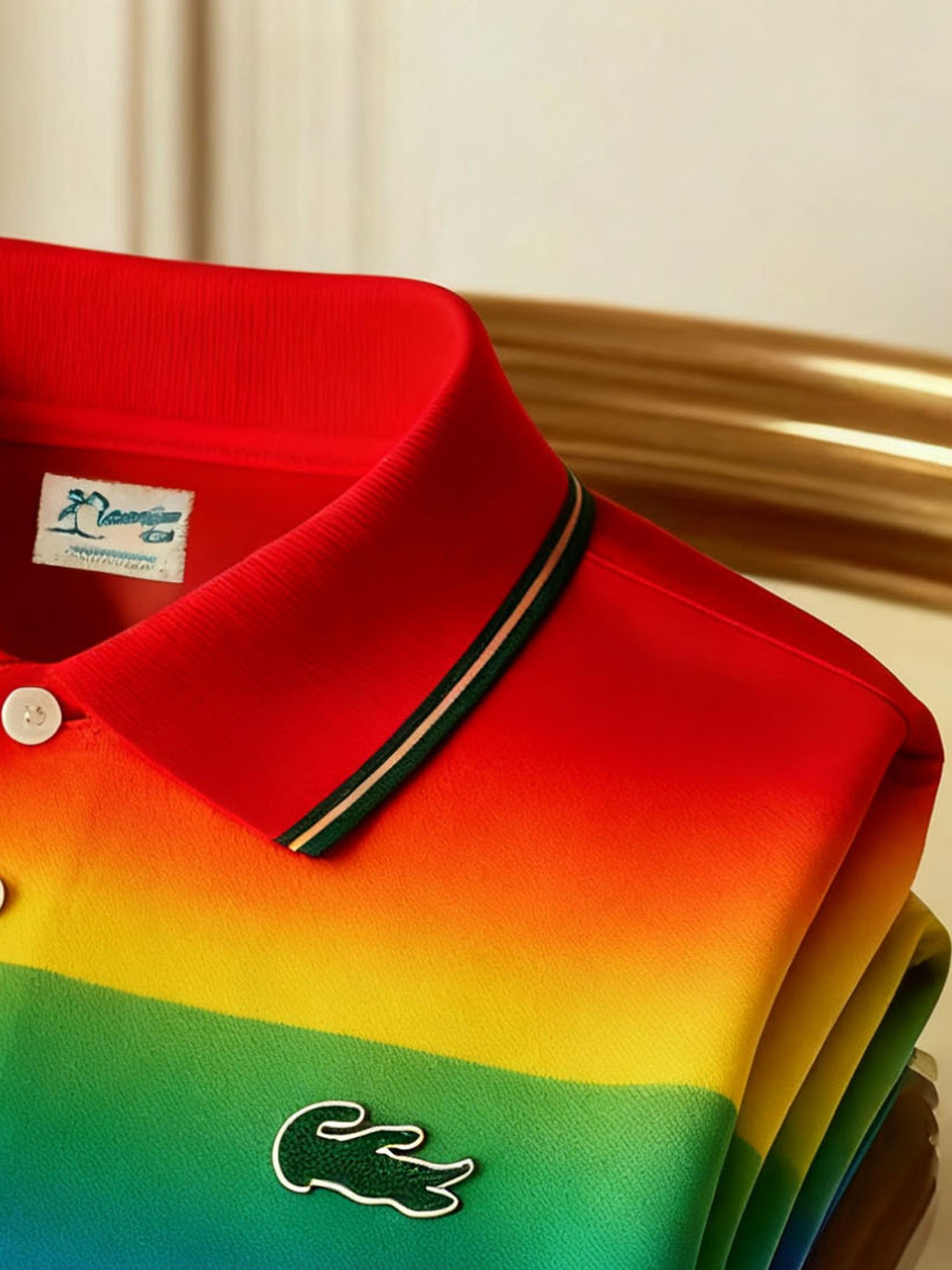 Royaura® Basic Colorblock Striped Logo Print Men's Button-Down Polo Shirt Big & Tall