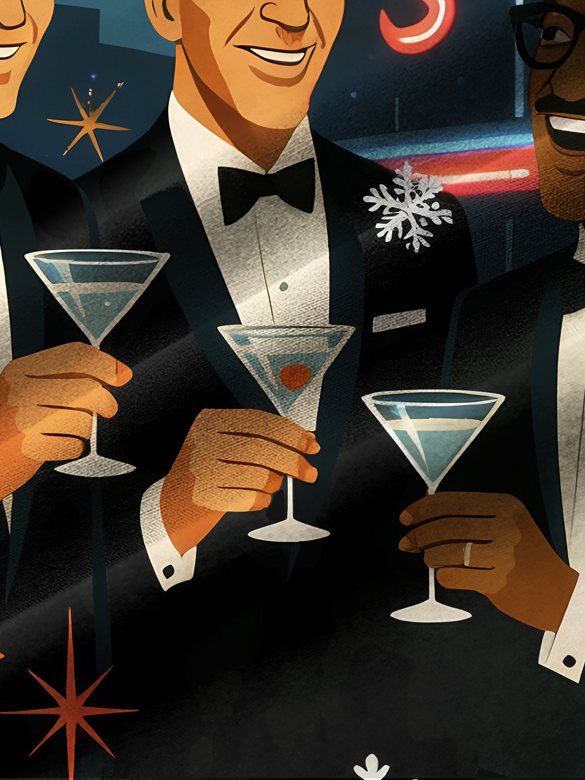 Royaura® Christmas Medieval Atomic Cartoon Print Casual Stylish Hawaiian Shirt Summer Shirts Pocket Short Sleeve Shirt Big Tall