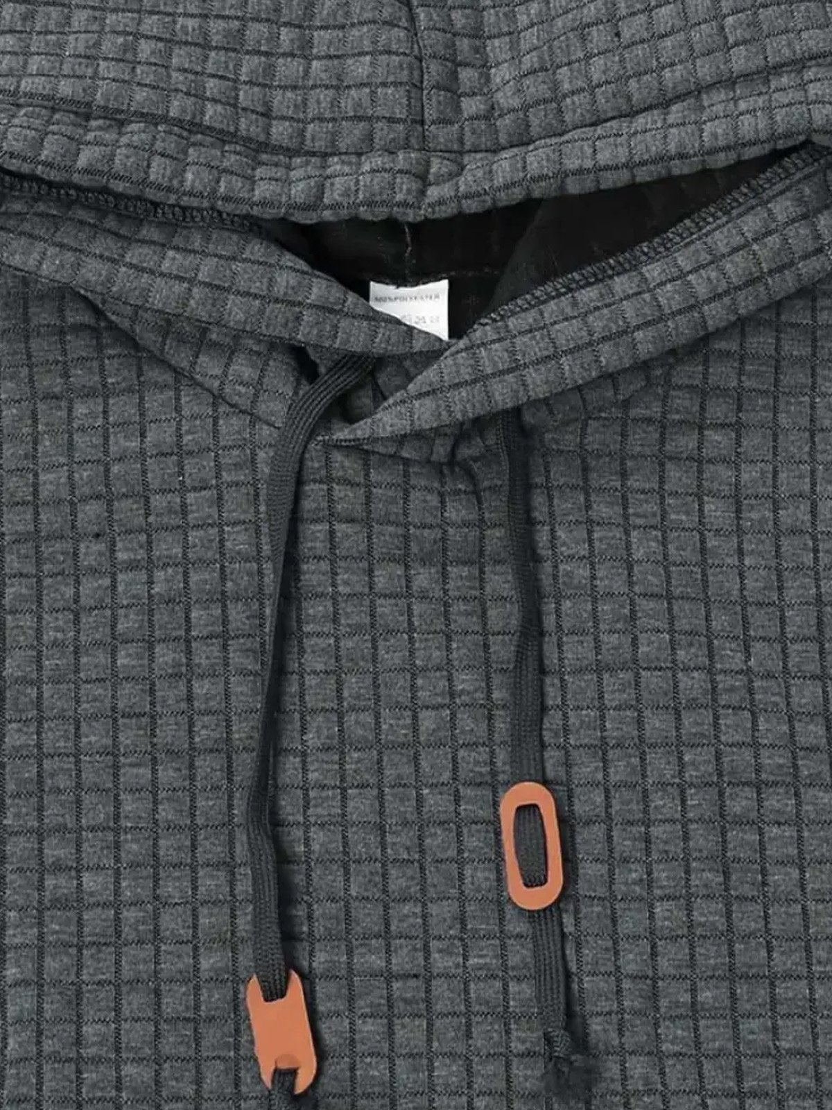 Royaura® Men's Plaid Textured Drawstring Hooded Sweatshirt Big & Tall