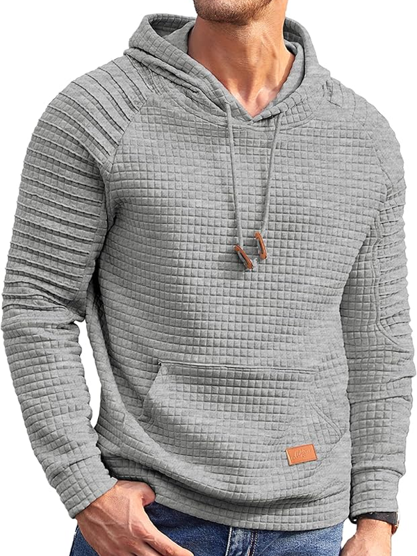 Royaura® Basic Solid Color Print Men's Zipper Long Sleeve Hoodies Big & Tall