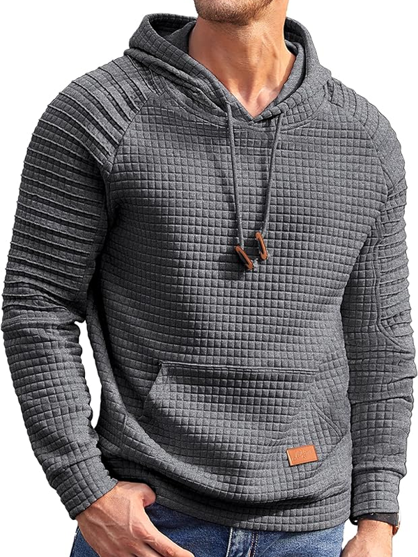 Royaura® Basic Solid Color Print Men's Zipper Long Sleeve Hoodies Big & Tall
