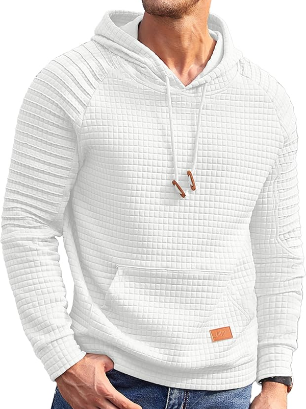 Royaura® Basic Solid Color Print Men's Zipper Long Sleeve Hoodies Big & Tall