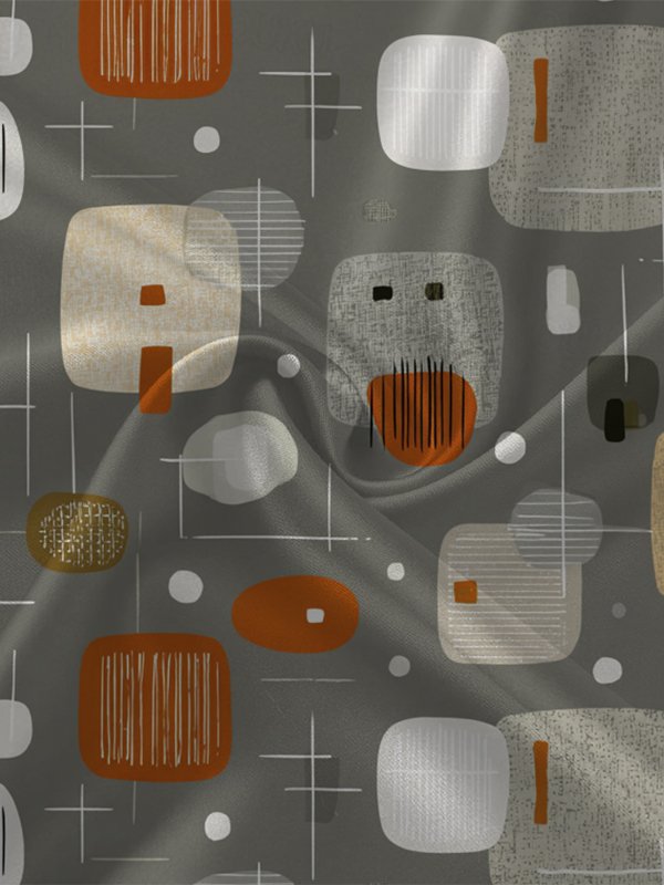 Royaura® Men's Retro Geometric Stripe Print Lapel Button-Down Long Sleeve Shirt Big & Tall