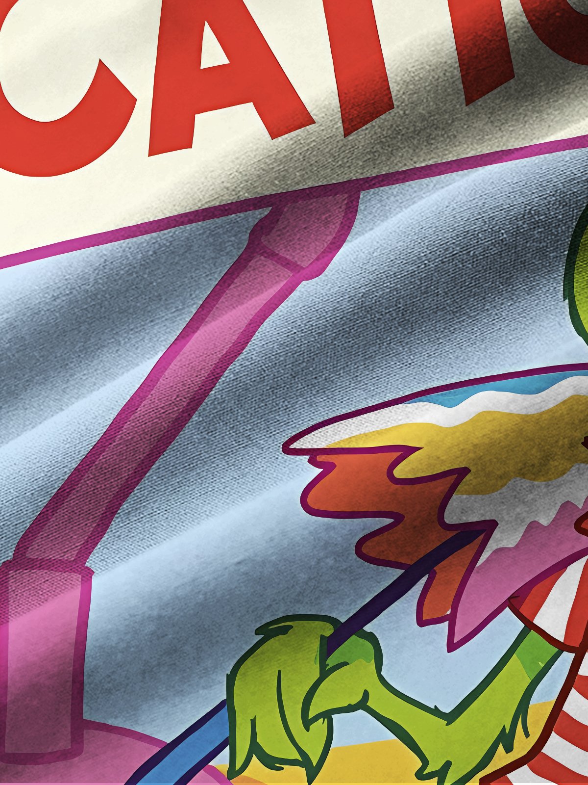 Royaura® Christmas Green Monster Cartoon Print Casual Stylish Hawaiian Shirt Summer Shirts Pocket Short Sleeve Shirt Big Tall