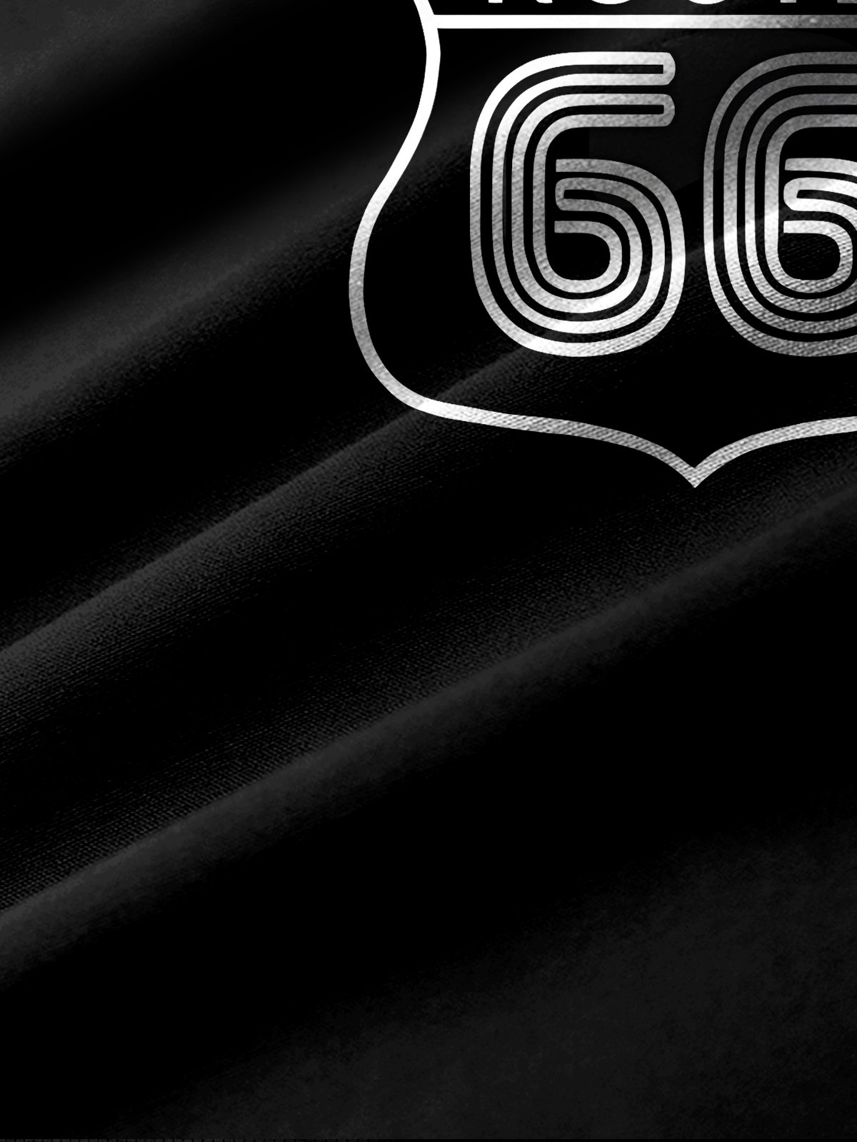 Royaura® Vintage Bowling Route 66 Print Men's Casual Stylish Button Pocket Short Sleeve Shirt Big Tall