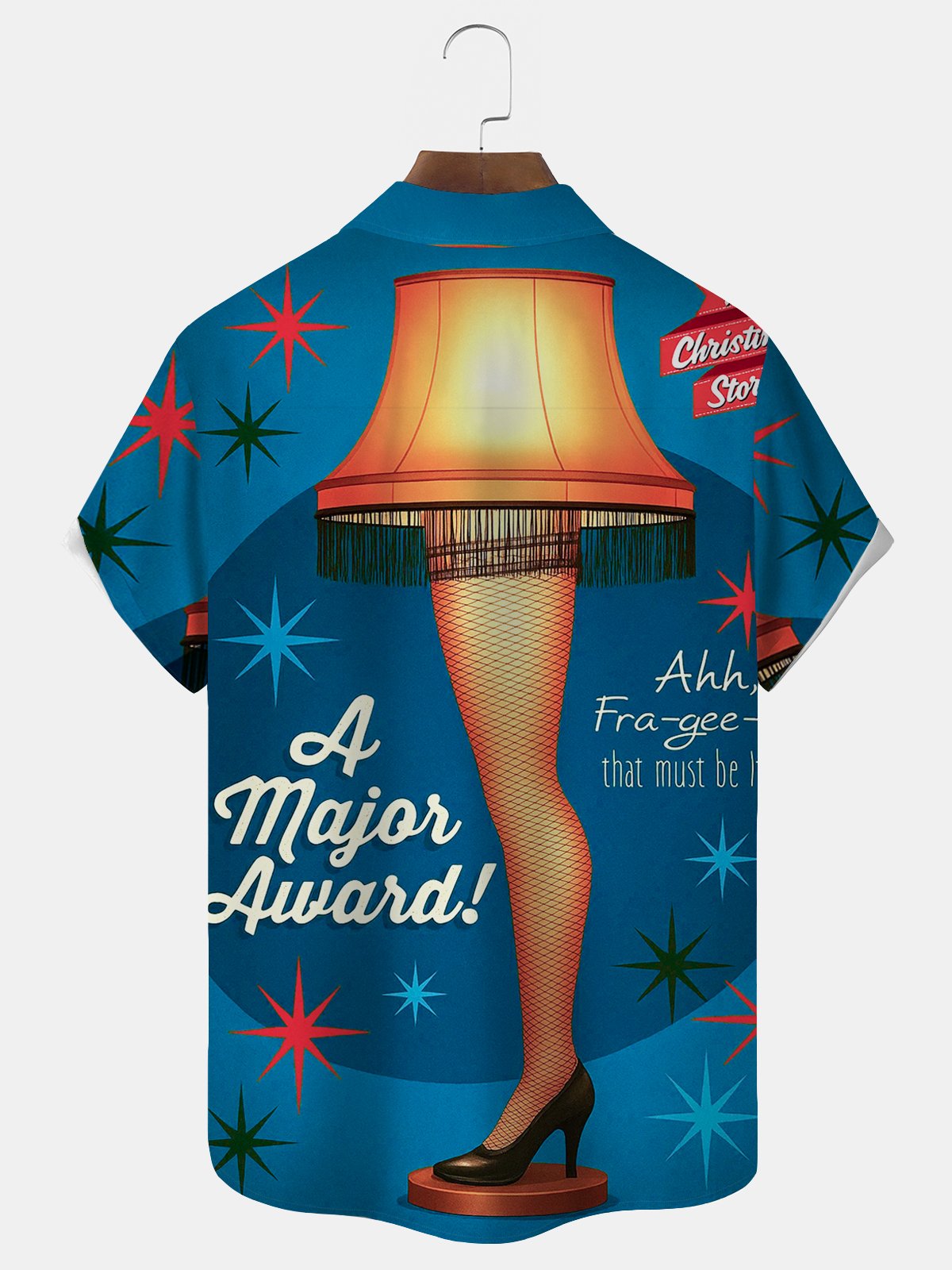 Royaura® Christmas Movie Print Men's Button Pocket Short Sleeve Shirt Big & Tall