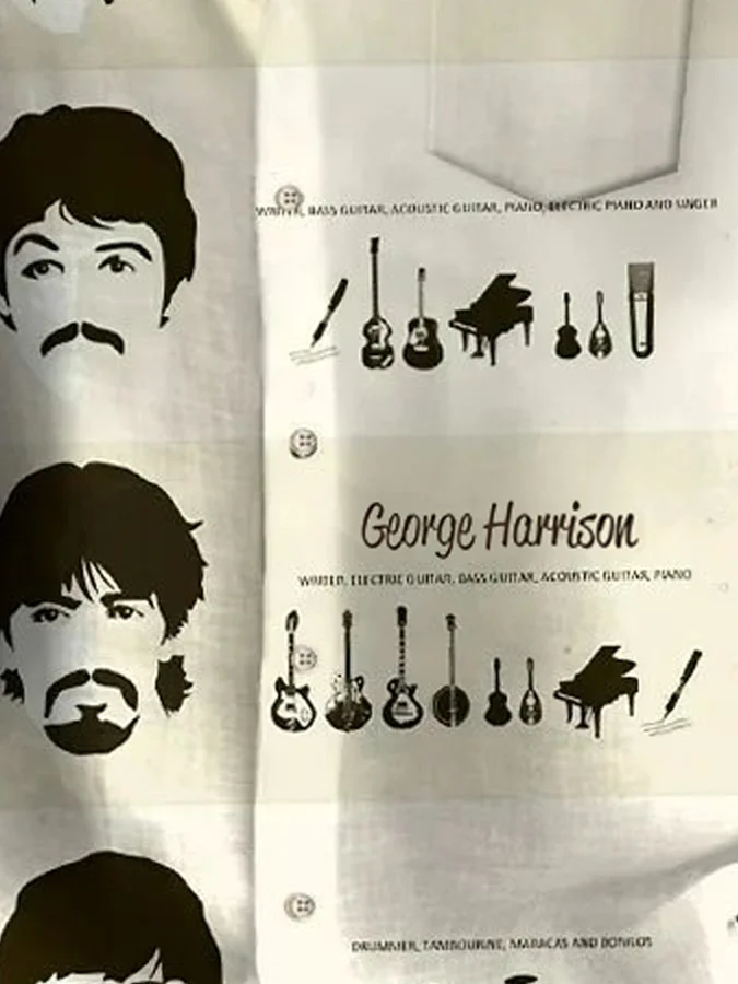 Royaura® Retro Music Geometric Color Block 3D Digital Print Men's Button Pocket Long Sleeve Shirt Big & Tall