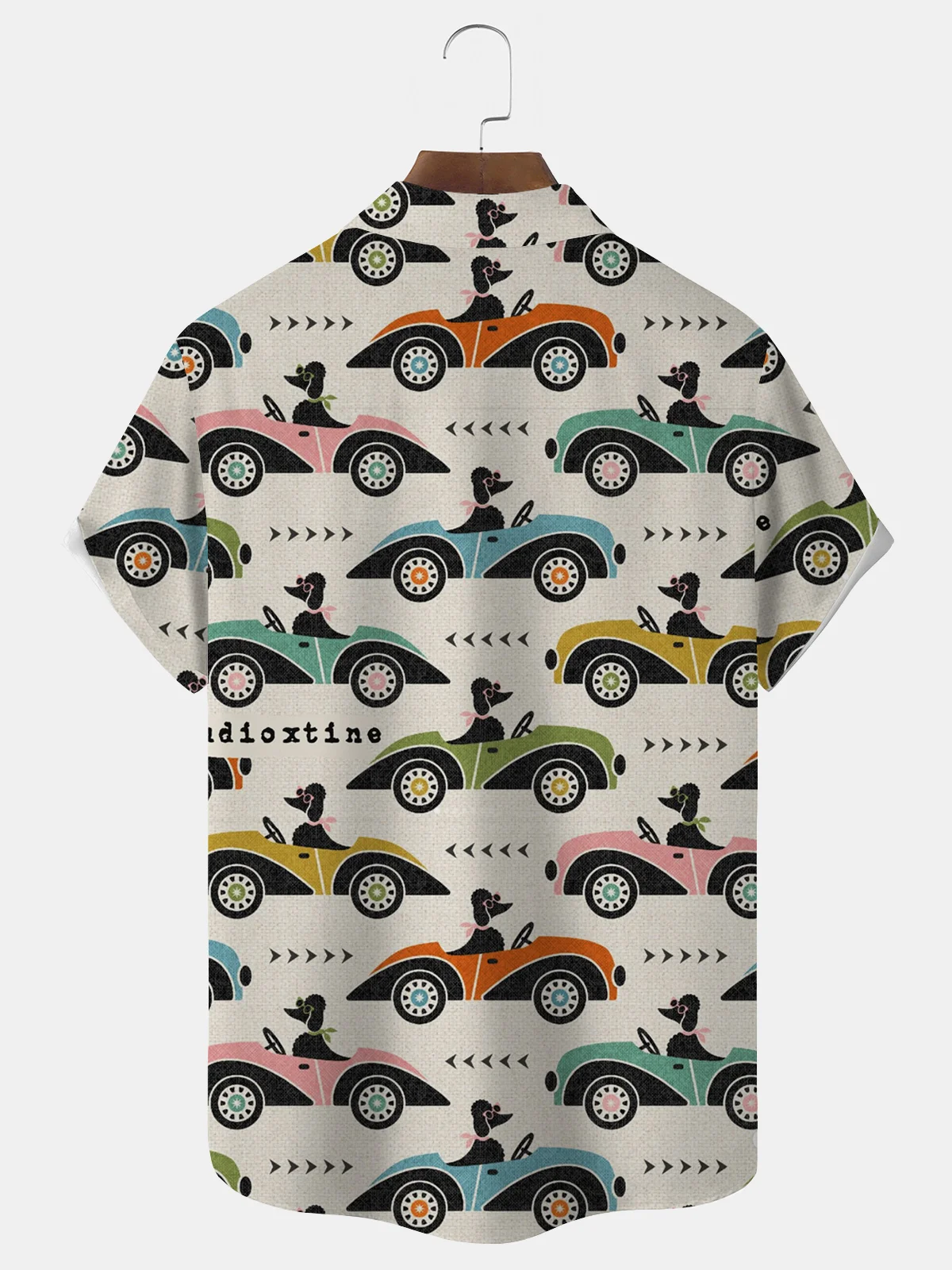 Royaura® Geometric Print Men's Button Pocket Short-Sleeve Hawaiian Shirt Big & Tall