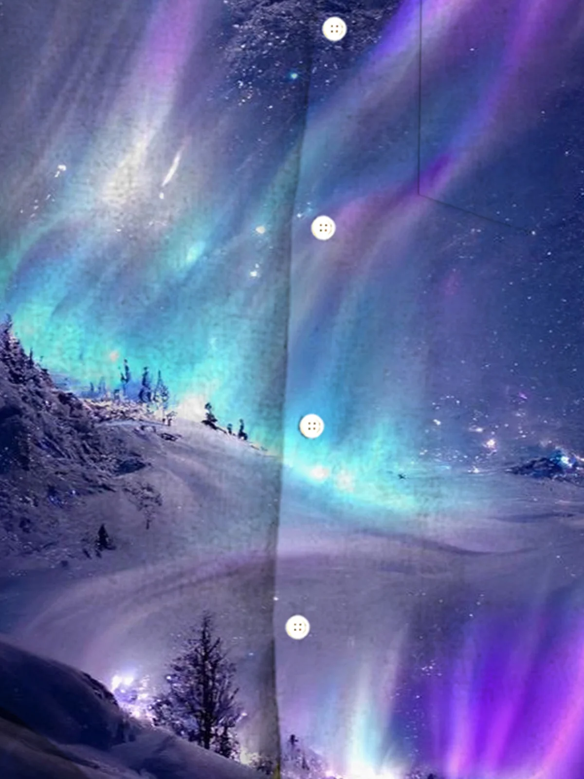 Royaura® Mens Christmas shirts  Aurora Gradient Print Men's Button Pocket Hawaiian Long-Sleeve Shirt Novelty Christmas shirts  Big & Tall