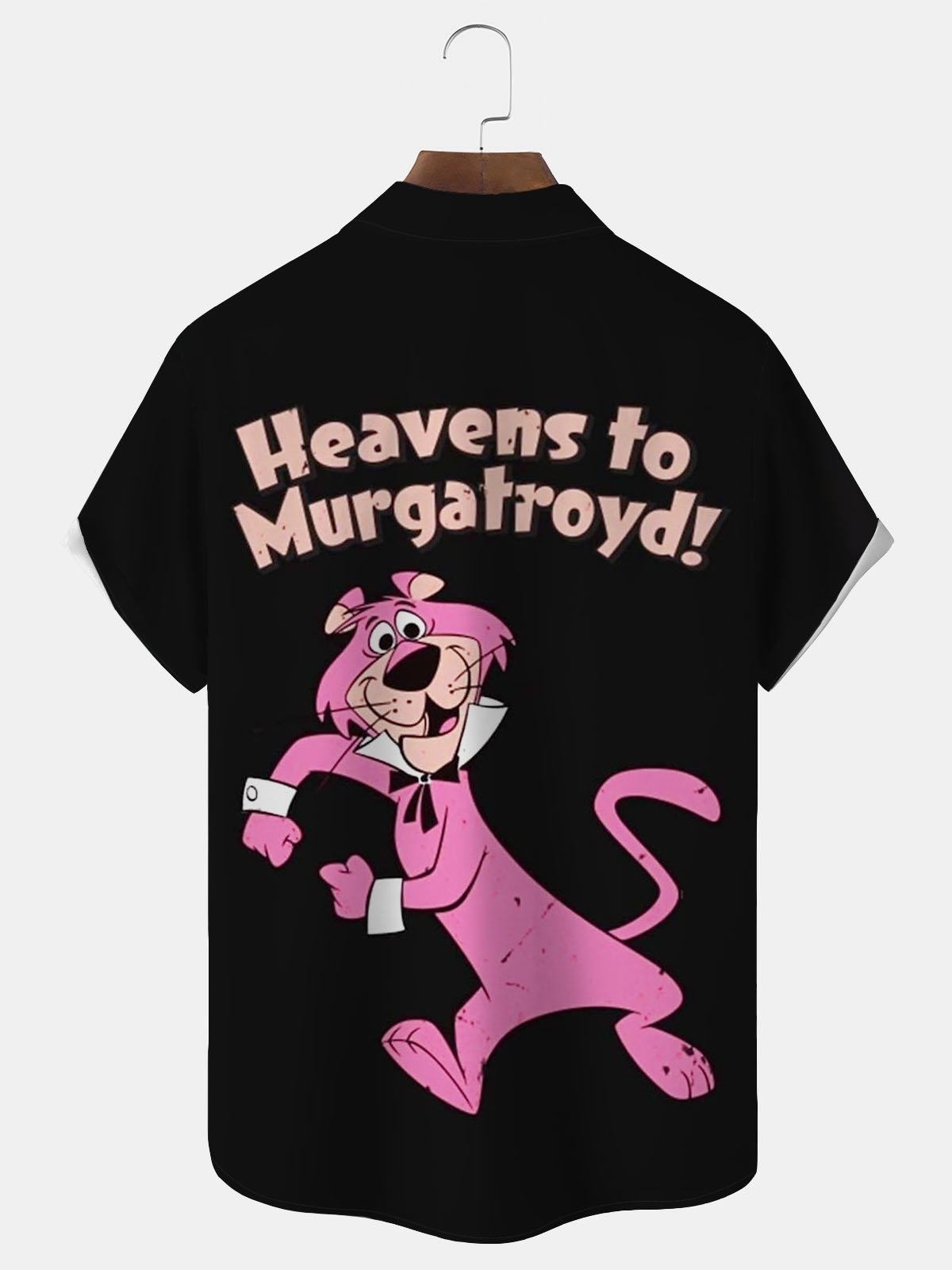 Royaura® Fun Cartoon Tiger Print Men's Button Pocket Short-Sleeve Hawaiian Shirt Big & Tall